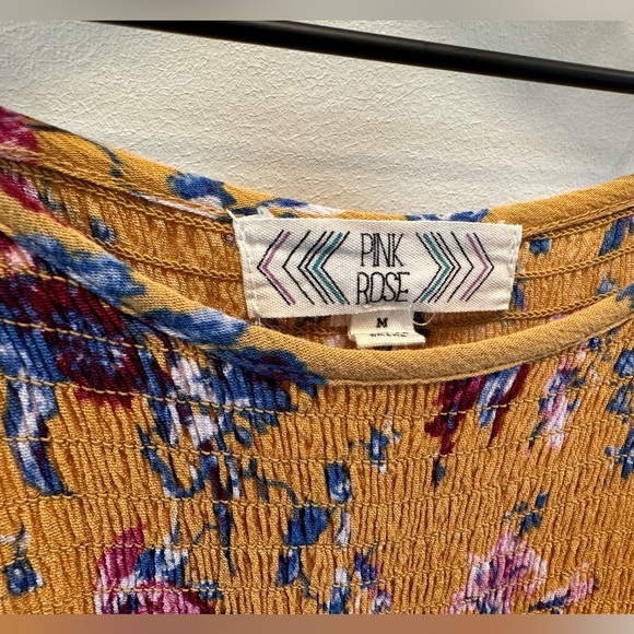 Strap Dress~ Smocked Top~ Pink Rose~ Great Condition! - Picture 4 of 7